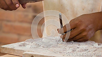 Work on stone carvings. Stone workshop in Cambodia. Video 1920x1080 - Work on stone carvings. Stone workshop in Cambodia stock video footage Work on stone carvings. Stone workshop in Cambodia. Video 1920x1080 - Work on stone carvings. Stone workshop in Cambodia stock video footage