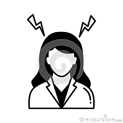 work stress Vector Icon which can easily modify or edit Vector Illustration