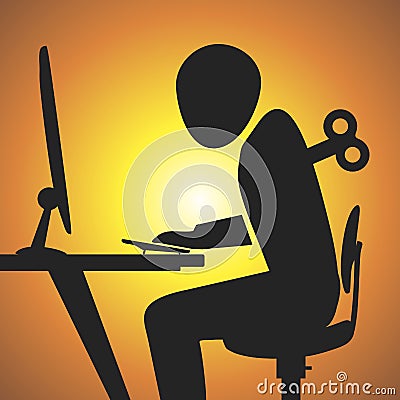 Workaholic Vector Illustration