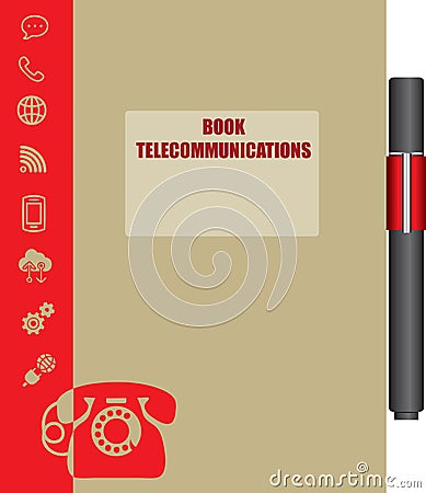 Workbook telecommunications Vector Illustration