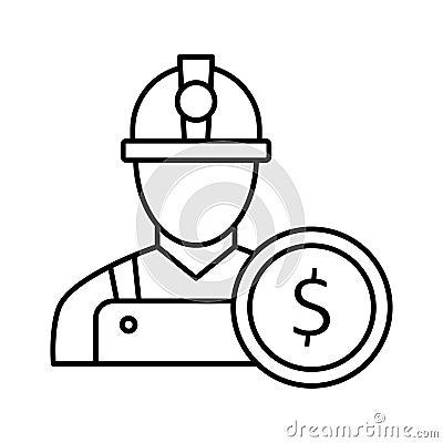 Worker charges Vector Icon which can easily modify or edit Vector Illustration