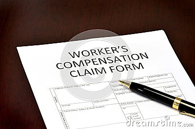 Worker Compensation Form Stock Photo