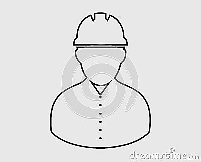 Worker line Icon. Vector Illustration