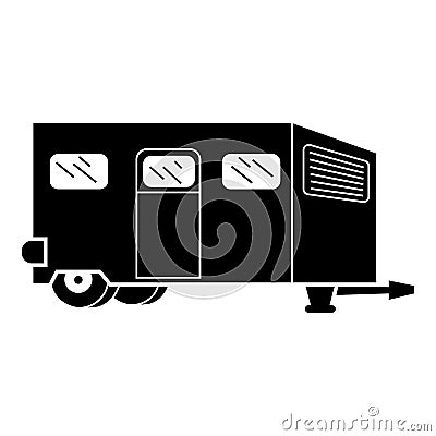 Worker motorhome icon, simple style Vector Illustration