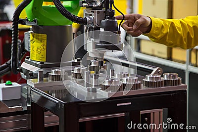 Automation Assembly Machine Stock Photo
