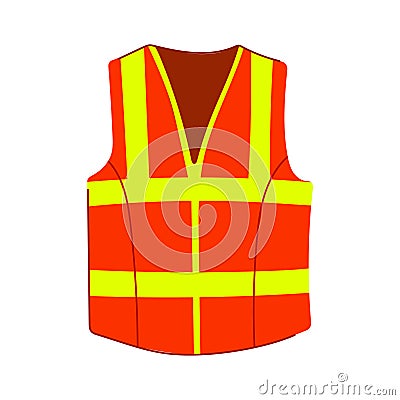 worker safety vest cartoon vector illustration Vector Illustration