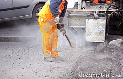 Worker in the street Stock Photo