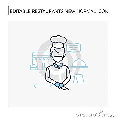 Worker uniform line icon Vector Illustration