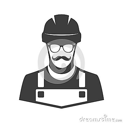 Worker vector icon. Vector Illustration