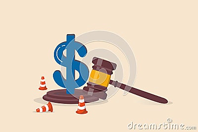 Workers compensation, insurance providing wages replacement, employee injured benefit, legal or law to compensate payment concept Vector Illustration