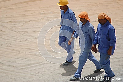 Construction workers Editorial Stock Photo