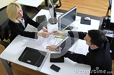 Workers in office Stock Photo