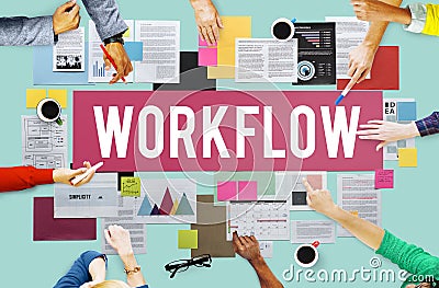 Workflow Efficient Business Process Procedure Concept Stock Photo