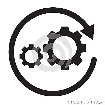 Workflow icon on white background. workflow sign. flat style Vector Illustration