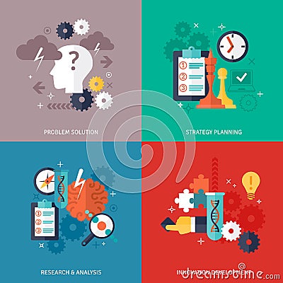 Workflow Icons Set Vector Illustration