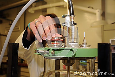 working in a chemical laboratory Editorial Stock Photo