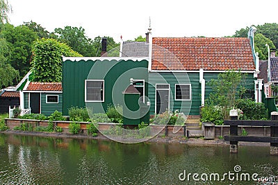 Working class cottage in Zaanse Schans,Netherlands Stock Photo