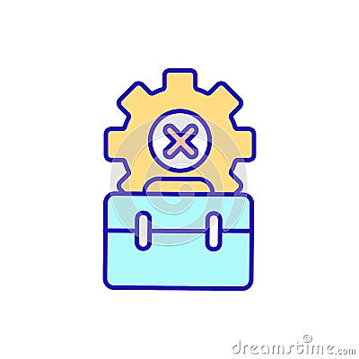 Working conditions and environment RGB color icon Vector Illustration