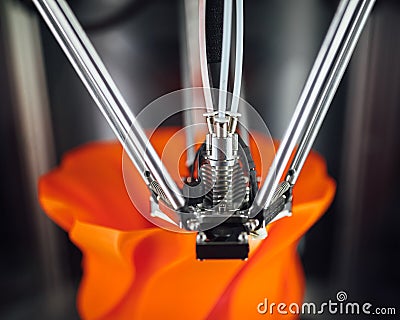 Working 3d printer head Stock Photo