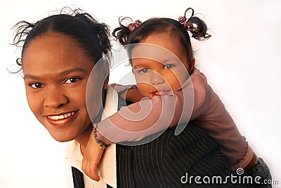 Working Families - Mother and Daughter Stock Photo