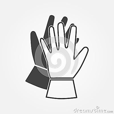 Working gloves icon Vector Illustration