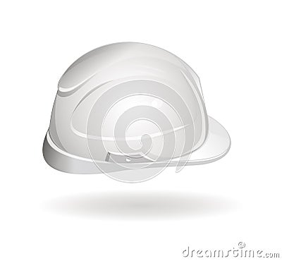 Working helmet side view. Hard hat icon Vector Illustration