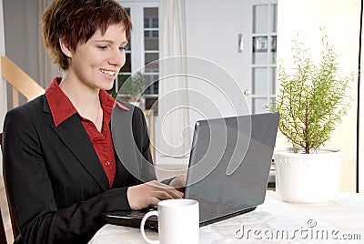 Working from home Stock Photo