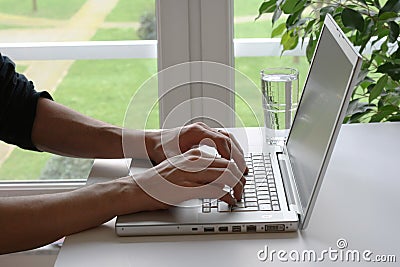 Working from home Stock Photo