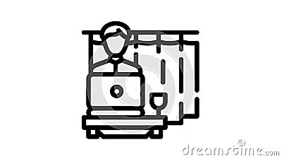 Working at Home Black Icon Animation Stock Video - Video of employee, symbol: 213228501 Working at Home Black Icon Animation Stock Video - Video of employee, symbol: 213228501