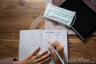 Working from home conceptual image Stock Photo