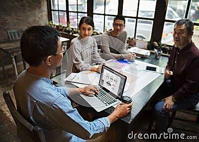 Working Job Career Casual Showing Stock Photo