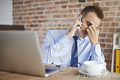 Working man at the office Stock Photo