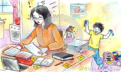 Working Mother Stock Photo