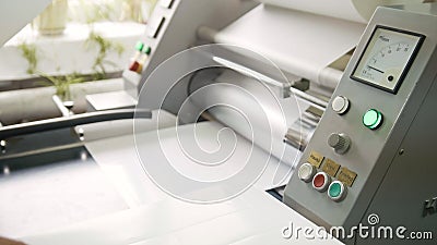 Working printing machine, polygraph industry Stock Photo