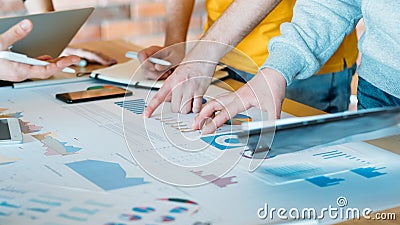 Working together business team diagrams strategy Stock Photo