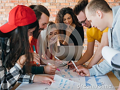 Working together business team diagrams strategy Stock Photo