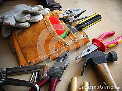 Working Tools Background Stock Photo