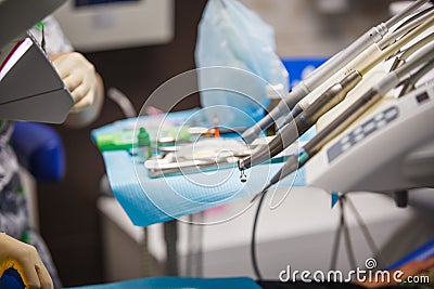 Working tools of the dentist. Stock Photo