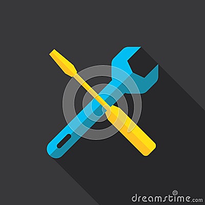 Working tools flat icon design Vector Illustration