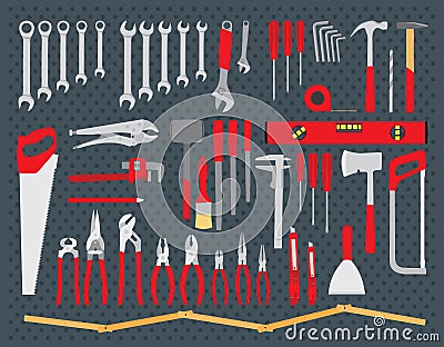 Working tools set Vector Illustration