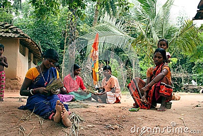 Working tribal women Editorial Stock Photo
