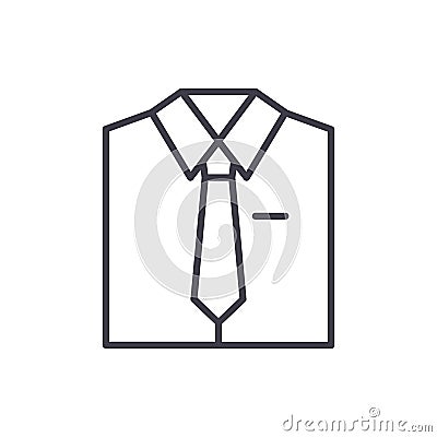 Working uniform black icon concept. Working uniform flat vector symbol, sign, illustration. Vector Illustration