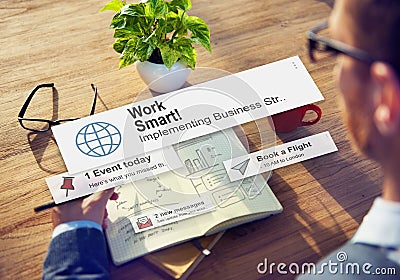Working Work Smart Growth Development Passion Concept Stock Photo