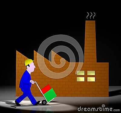 Workman and industry Stock Photo