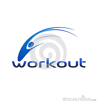 Workout logo Vector Illustration