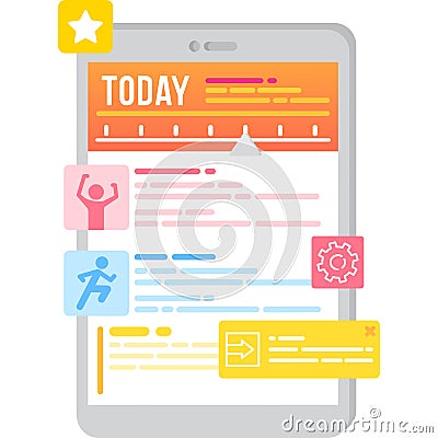 Workout mobile app icon daily program vector Vector Illustration