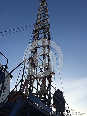 Workover rig Stock Photo