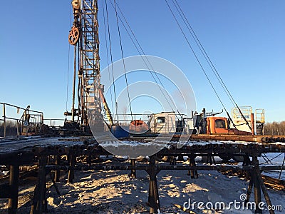 Workover rig Stock Photo