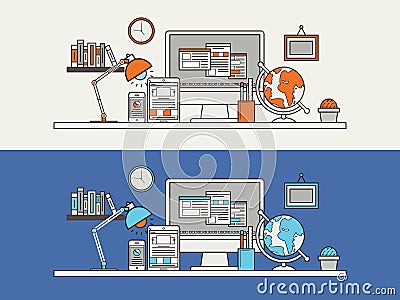 Workplace concept Vector Illustration