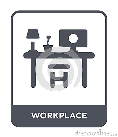 workplace icon in trendy design style. workplace icon isolated on white background. workplace vector icon simple and modern flat Vector Illustration